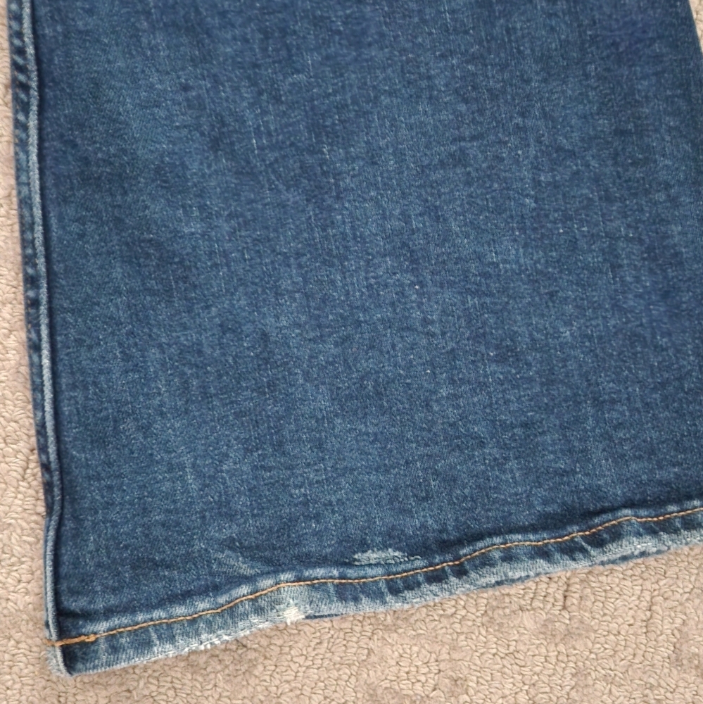Arizona Highest Rise Vintage 70's Flare Women's Flared Blue Jeans 7 Euc - Picture 5 of 8
